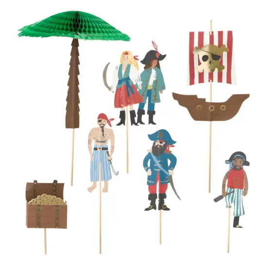 PIRATES & PALM TREE CAKE TOPPERS {3}