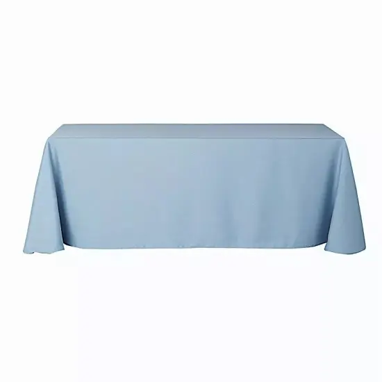 90x156-Inch DUSTY BLUE RECTANGULAR Polyester Tablecloths Catering Wedding {5}