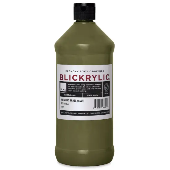 Blickrylic Student Acrylics - Metallic Brass, Quart {2}