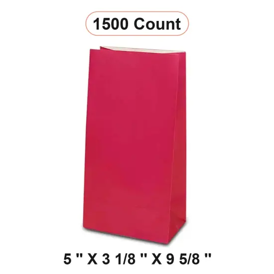 Colored Paper Gift Bags 5'' x 3 1/8'' x 9 5/8'' Design {1}