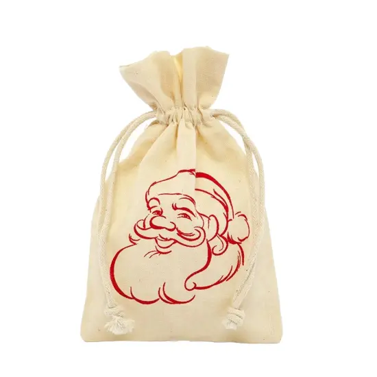 Merry Holiday Muslin Bag 4" x 6" {1}