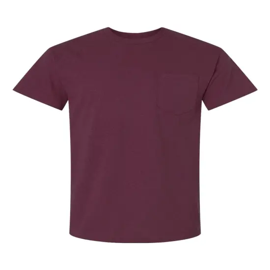 Gildan Ultra Cotton Pocket T-Shirt for Men's Maroon {7}