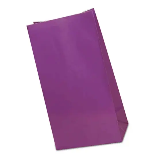 Colored Paper Bags 4 5/8'' x 2 3/8'' x 8 3/16'' Sealing Bags {4}