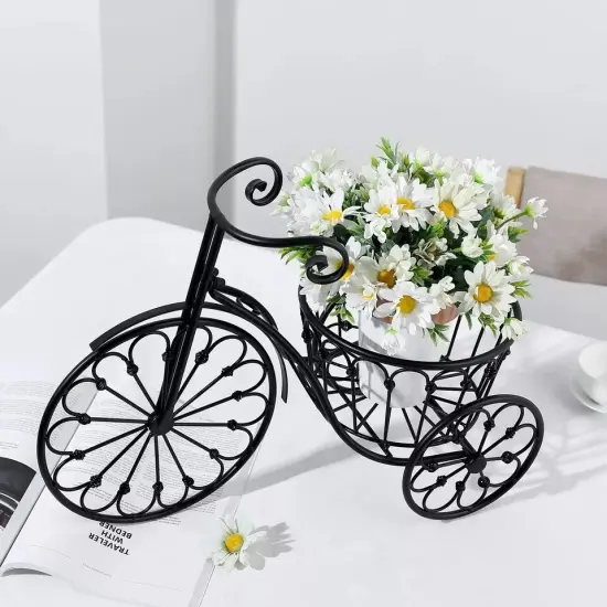 Black 22" Tricycle Plant Stand Metal FLOWER PLANTER HOLDER Party Home Supplies {2}
