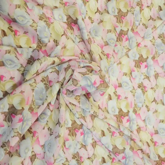 Spring Floral Rayon Challis Fabric 60" Wide Perfect for Dresses & Skirts Lilac {4}