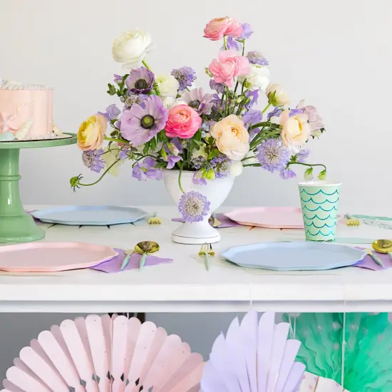 SKY BLUE COMPOSTABLE DINNER PLATES {6}