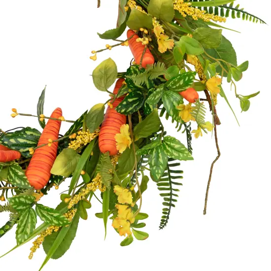 Northlight Floral Easter Artificial Wreath with Spring Carrots - 22" Orange {4}