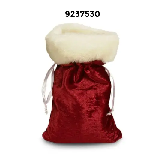 Medium Velvet Faux Fur Holiday Bag 6" x 10" {3}