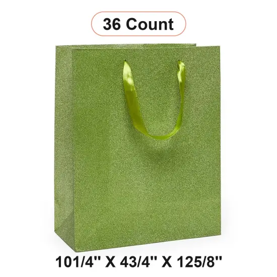 Glamorous Glitter Grain Totes Large Size 10 1/4'' x 4 3/4'' x 12 5/8'' Lime {1}