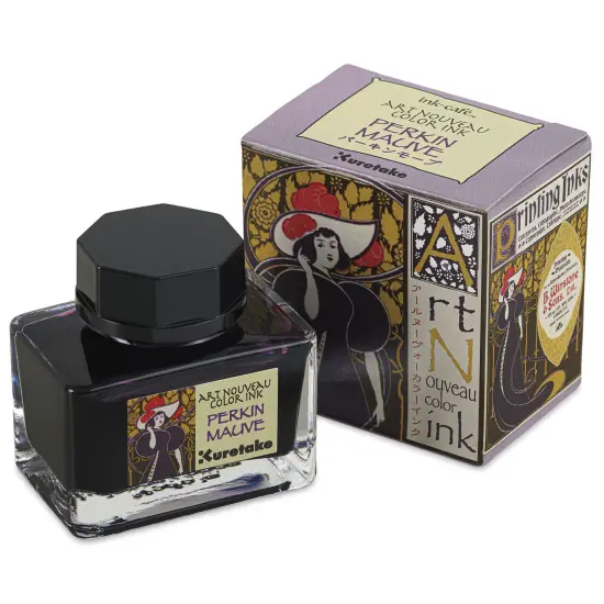 Kuretake Ink-Caf&eacute; Art Nouveau Ink - Perkin Mauve, 20 ml {1}