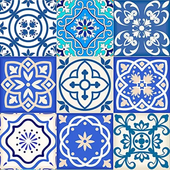 Italian Retro Tiles in blue Wedding Favors Tile Edible Cake topper {1}