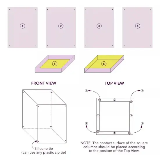 40-Inch tall Clear Acrylic DISPLAY BOX Floor Standing CENTERPIECE Decorations {2}