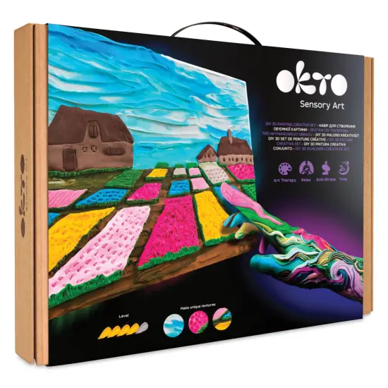 Okto Sensory Art DIY 3D Clay Painting Kit - Flower Beds {1}