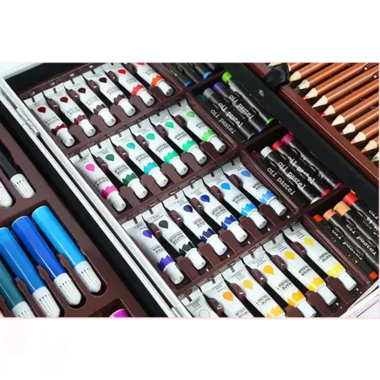 Kitcheniva 145 Pcs Kids Art Drawing Set Kit Paint Pencil Aluminum Case Crafts {6}