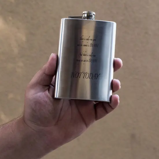 8oz There Is Only One God Stainless Steel Flask {4}