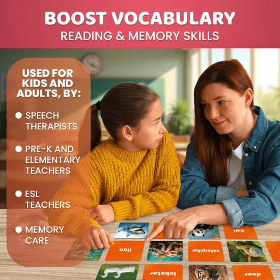 QUOKKA 104 Animal Flash Cards Set &ndash; Kids and Adults Vocabulary Builder for ABA Therapy, Early Childhood Education, ESL Teaching &ndash; Picture Cards for Speech Therapy and Vocabulary Building Activities {6}