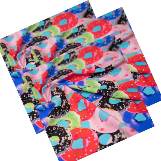 Glazed Doughnuts Printed Spandex Fabric {6}