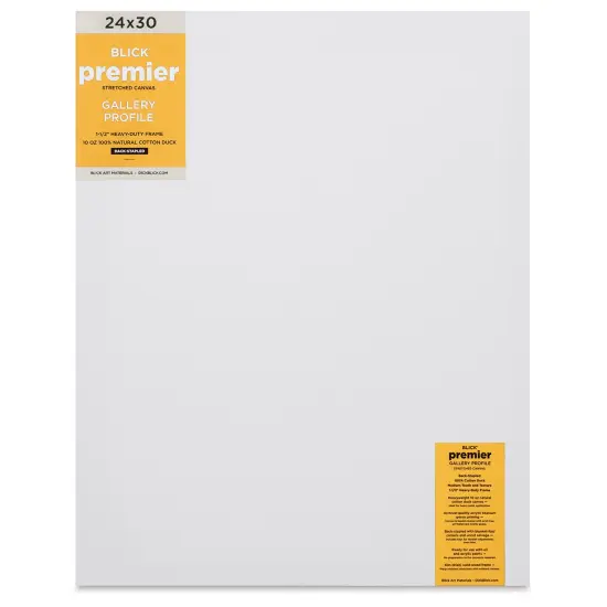 Blick Premier Stretched Cotton Canvas - Gallery Profile, Back-Stapled, 24" x 30" {1}