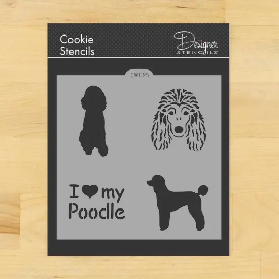 I Love my Poodle Cookie & Craft Stencil | CM025 by Designer Stencils | Cookie Decorating Tools | {1}