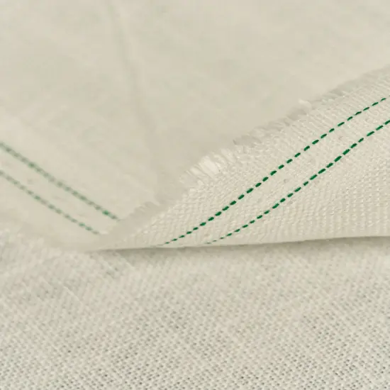 1 Yard Off White Pure Linen Fabric 7 Oz Flat Weave 58 Inches Wide Midweight PFD Ivory (PFD) {2}
