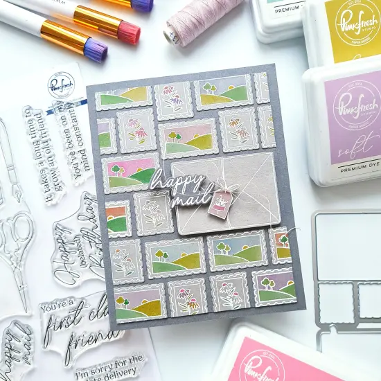 Pinkfresh Studio Stencils 5/Pkg-Classic Correspondence {3}