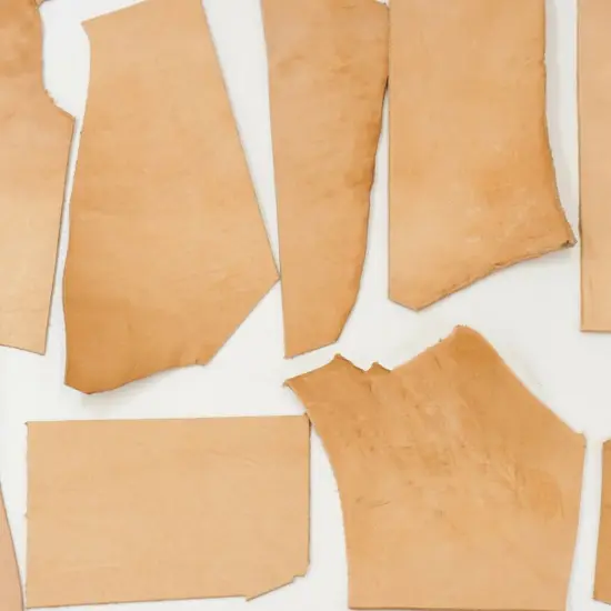 European Leather Works 5lb Natural Vegetable Tan Cowhide Leather Scrap {3}