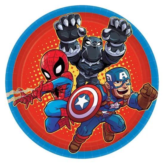 Marvel Super Hero Adventures 7" Round Dessert Plates - 8ct {1}