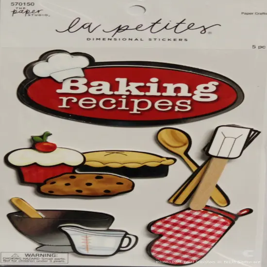 La Petites Baking Recipes Dimensional Stickers {1}
