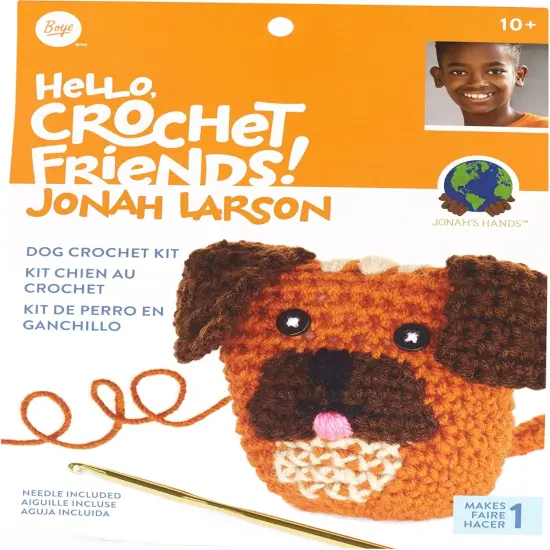 Cute Dog Beginners Crochet Kit - Multicolor 9 Piece (Dog Kit) {1}