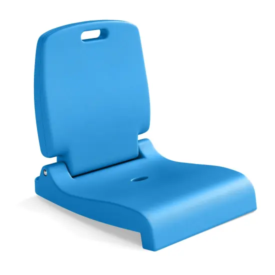 Foldable Outdoor Pool Chair with Handle and Back Support Blue {1}