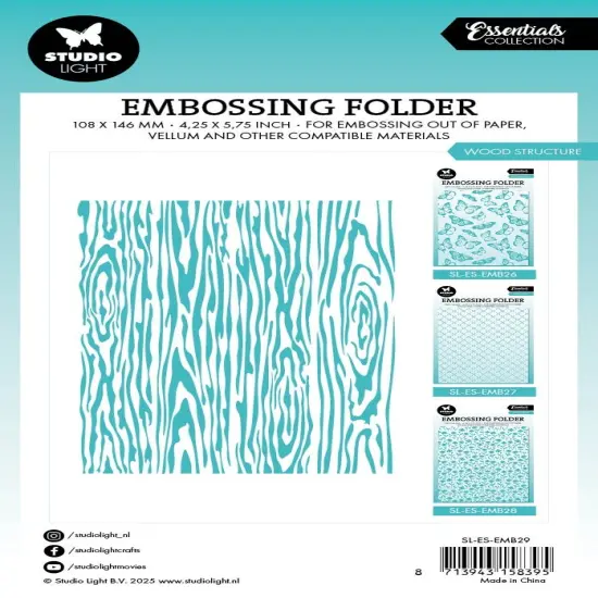 Studio Light Essentials Embossing Folder-Nr. 29 Wooden Planks {3}