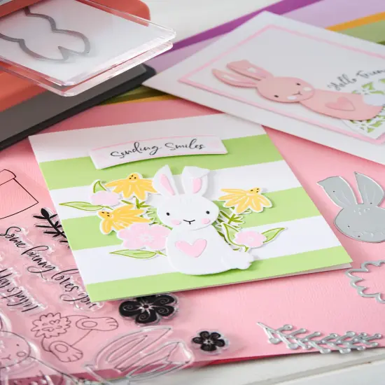 Sizzix Clear Stamps Set By Catherine Pooler 12/Pkg-Bunny Bits & Blooms {6}