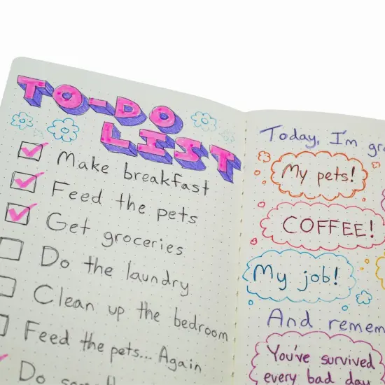 6 Pack A5 Dotted Softcover Notebooks, 92 pages, 8.2" x 5.5", Writing Journal for Work, Travel, Business, School & More, Grid Notebook for Men & Women - Brown {7}