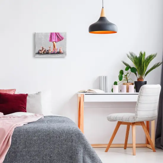 Stupell Industries Chic Woman with Rabbits Wall Plaque Art Design by Svetlana Aleynikova {2}