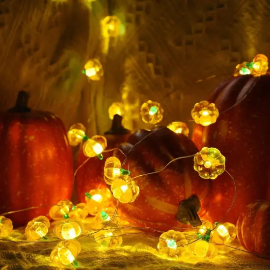 Jack-o-Lantern Pumpkin String Lights - 40LED, Pumpkin {5}