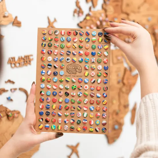 Flags Push Pins For Wood World Map by Enjoy The Wood {2}