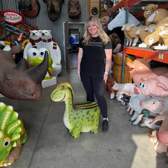 Child's Brachiosaurus Dinosaur Chair Statue {3}