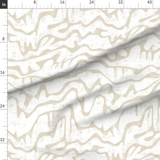Various Fabrics by the Yard or Fat Quarter Modern Earth Tones Serene Abstract Boho Lines Geometric Faux Mudcloth Beige Calm Tranquil Custom Printed Fabric by Spoonflower {1}