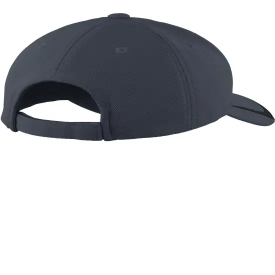Sport-Tek&reg; Pique Colorblock Cap Graphite/ Black {2}