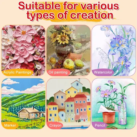 Canvas Boards for Painting, 16 Pack Canvases for Painting 5x5 100% Cotton Small Paint Canvas Primed Acid Free Mini Blank Canvas Panels for Oil Paint,Watercolor,Acrylic Paint,Gouache&Tempera. {2}