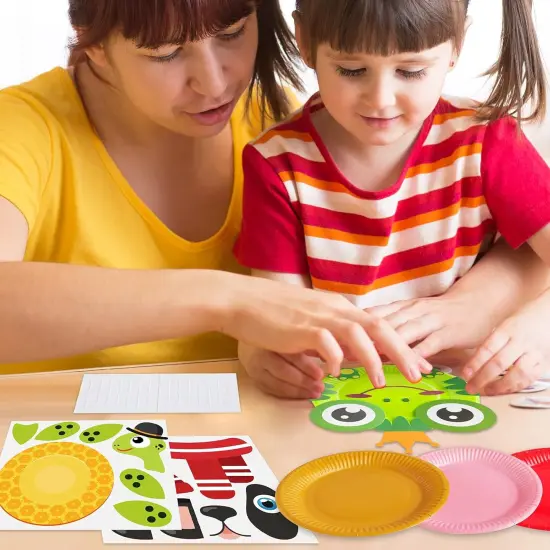 12 Pack Simple Animal Paper Plate Crafts {5}