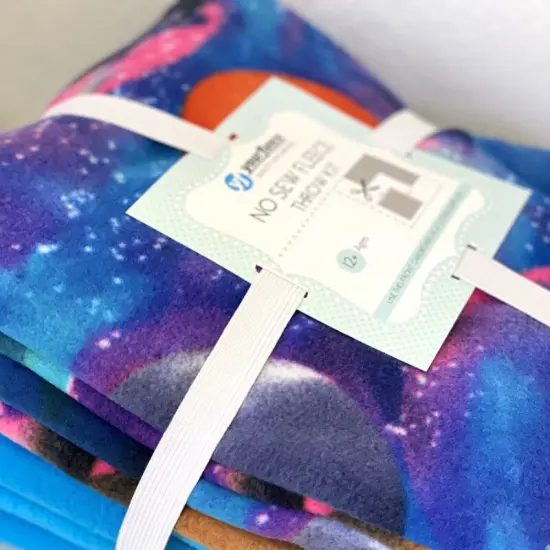 Universe of Planets Anti-Pill Premium No-Sew Throw Fleece Fabric Kit (72x60) {2}