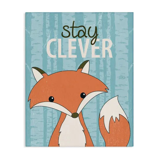 Stupell Industries Stay Clever with Fox Canvas Design by Kim Allen {1}