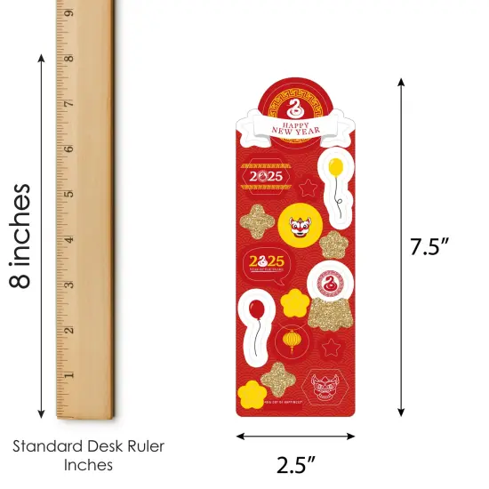 Big Dot of Happiness 2025 Year of the Snake - Lunar New Year Favor Kids Stickers - 16 Sheets - 256 Stickers {4}