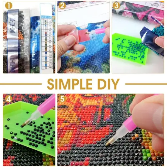 5D Dragon Reading Diamond Painting Kit {5}