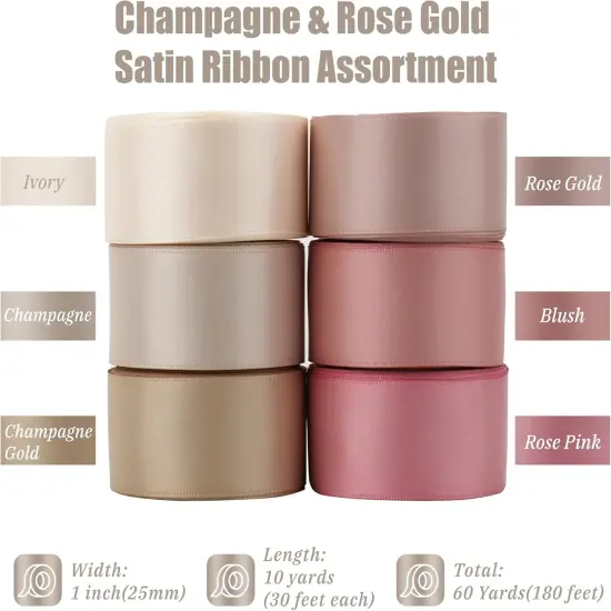 Blush Champagne Ribbon {2}