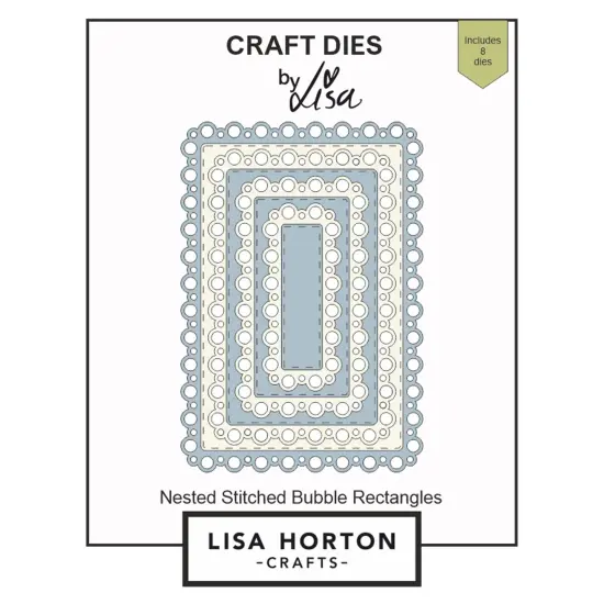Lisa Horton Crafts Stitched Dies-Stitched Bubble Rectangles {1}