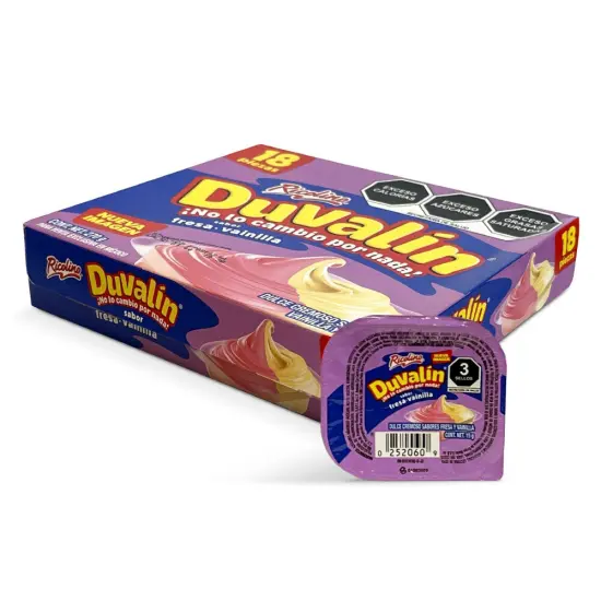 Ricolino Duvalin Fresa Vanilla 9.52oz 270g 18ct {1}