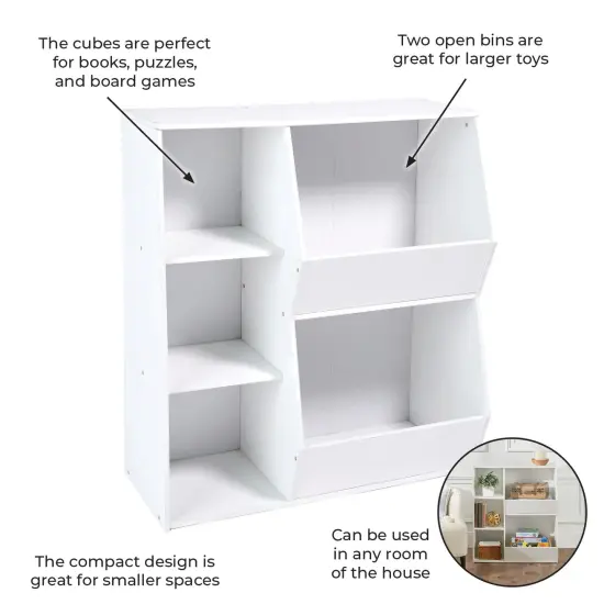 Badger Basket Side-by-Side Combo Bin Storage Unit White {3}