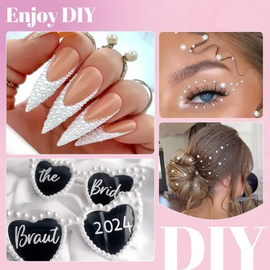 13000Pcs Flatback Pearls for Crafting (White) {4}